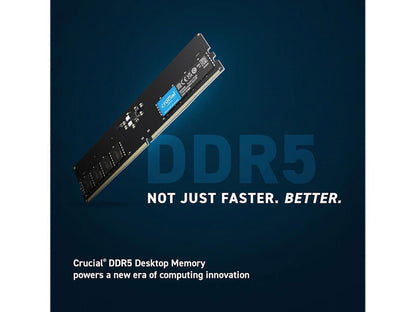 64GB (2 X 32GB) DDR5 SDRAM Memory Kit - for Computer, Desktop PC - 64 GB (2 X 32GB) - DDR5-5600/PC5-44800 DDR5 SDRAM - 5600 Mhz - CL46 - 1.10 V - On-Die ECC - Unbuffered - 288-Pin - DIMM - ...