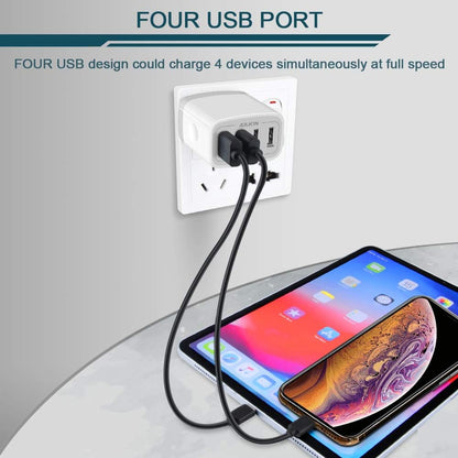 USB Charger Adapter, 2-Pack  4.8A 4-Muti Port Phone Wall Plug Fast Charging Block Box for Iphone 15 14 13 12 Pro Max 11 SE 10 XR XS X 8 7, Samsung Galaxy, Moto, LG, Pixel, Power Cube Base Brick